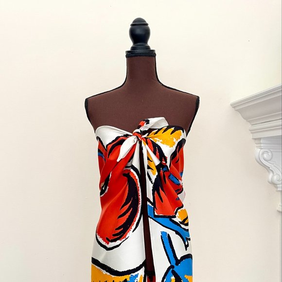 Authentic Louis Vuitton Scarf Monogram Large Floral Silk Wrap - Picture 11 of 16